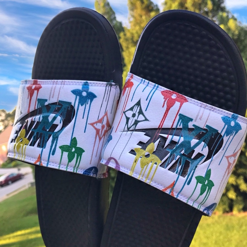 Custom nike slides